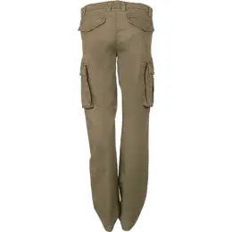 Ladies Heritage Slim Fit Cargo Trousers Khaki Back